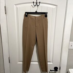 Gap Size 8 Dress Pants Khaki Slim, Ankle Fit